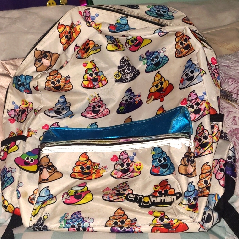 Poop emojes back pack